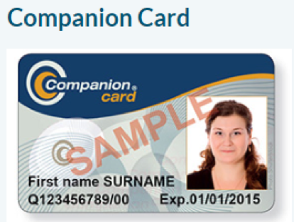 Disability Parking Companion Card