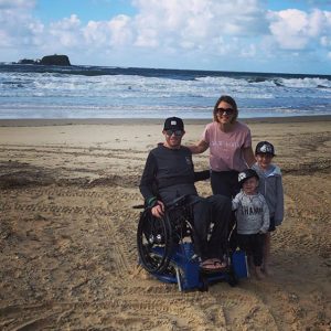 Sand Chair for spinal cord injury mobility